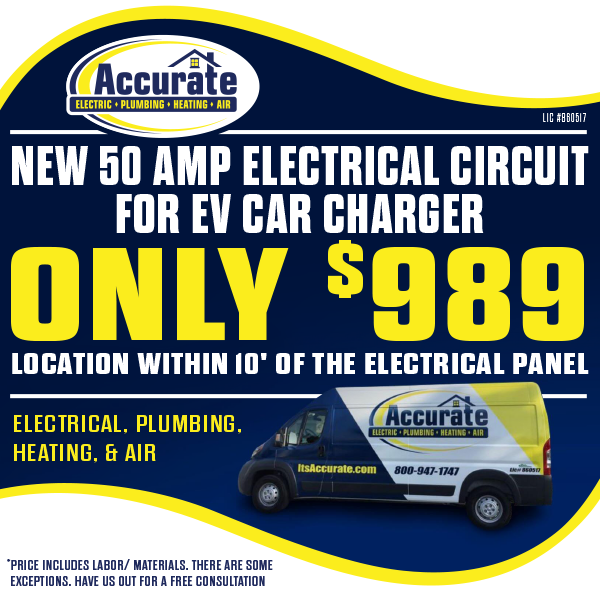 New 50AMP Electrical Circuit for EV Car Charger Special - Call for Details