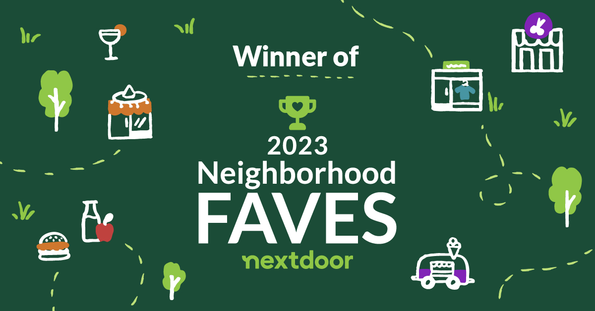 Winner 2023 Neighborhood FAVES Nextdoor Awards