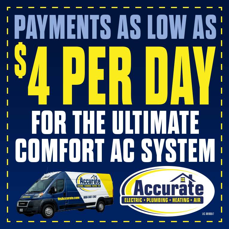 Payments As Low As $4 Per Day for the Ultimate Comfort System