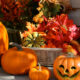 Photograph of pumpkins and other fall decorations