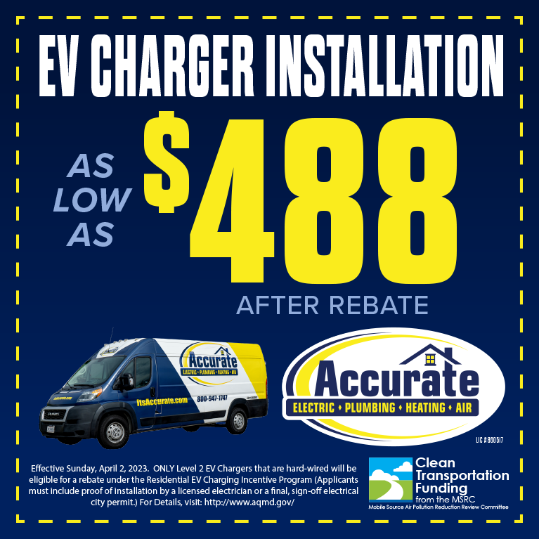 Home cartoon advertisement for EV Charger Installation - Call for details.
